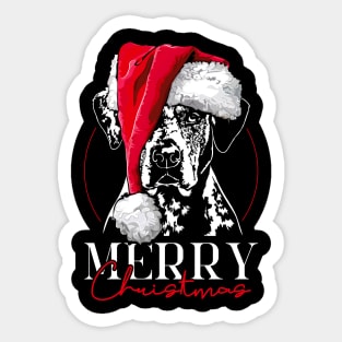 Funny Santa Catahoula Leopard Dog Merry Christmas dog mom Sticker